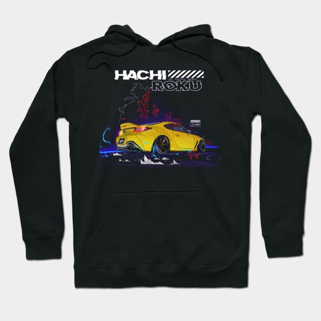 Hachi Roku The Sleeper Awaken GR86 T-Shirt Coffee Mug Apparel Hoodie Sticker Gift Hoodie by Kongcept Design